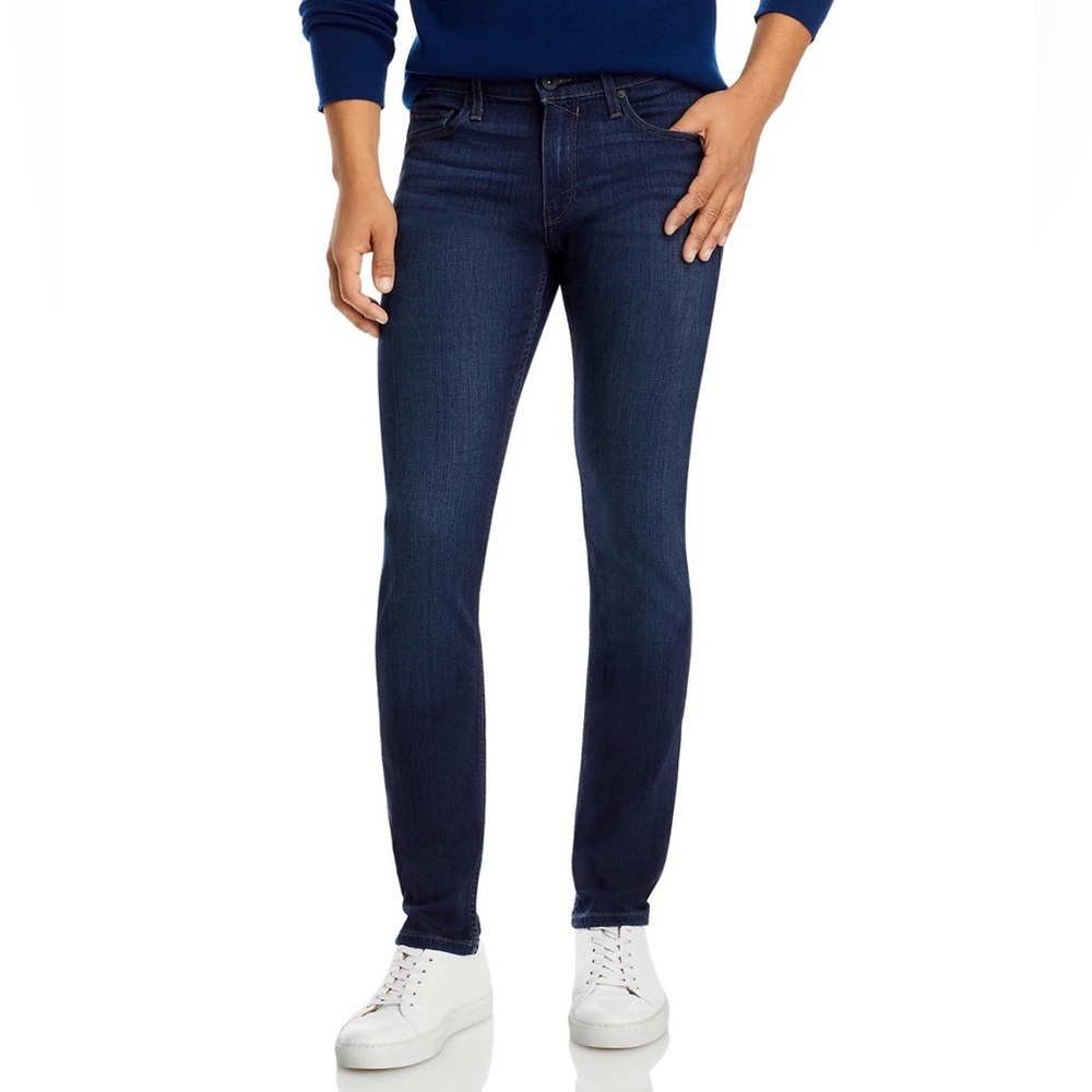 PAIGE Croft Skinny Jeans 30 In After Hours Dark Blue